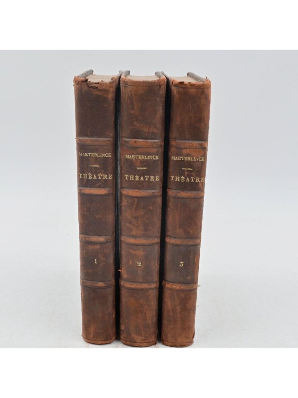 Maurice Maeterlinck Théâtre 3 Volumes 1925 Leather Hardcover French Edition